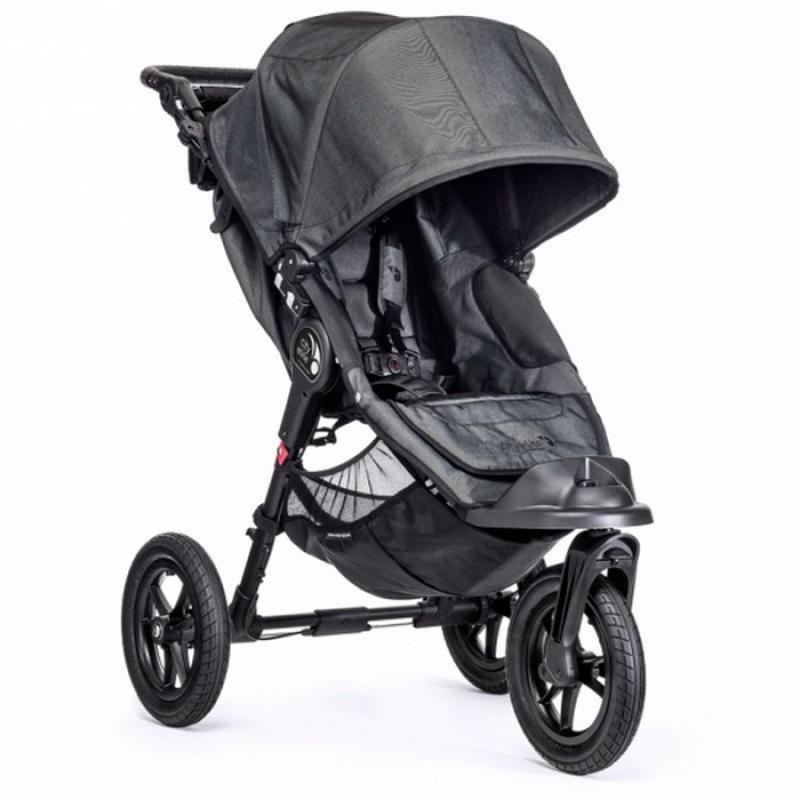 фото Коляска прогулочная baby jogger city elite charcoal + бампер