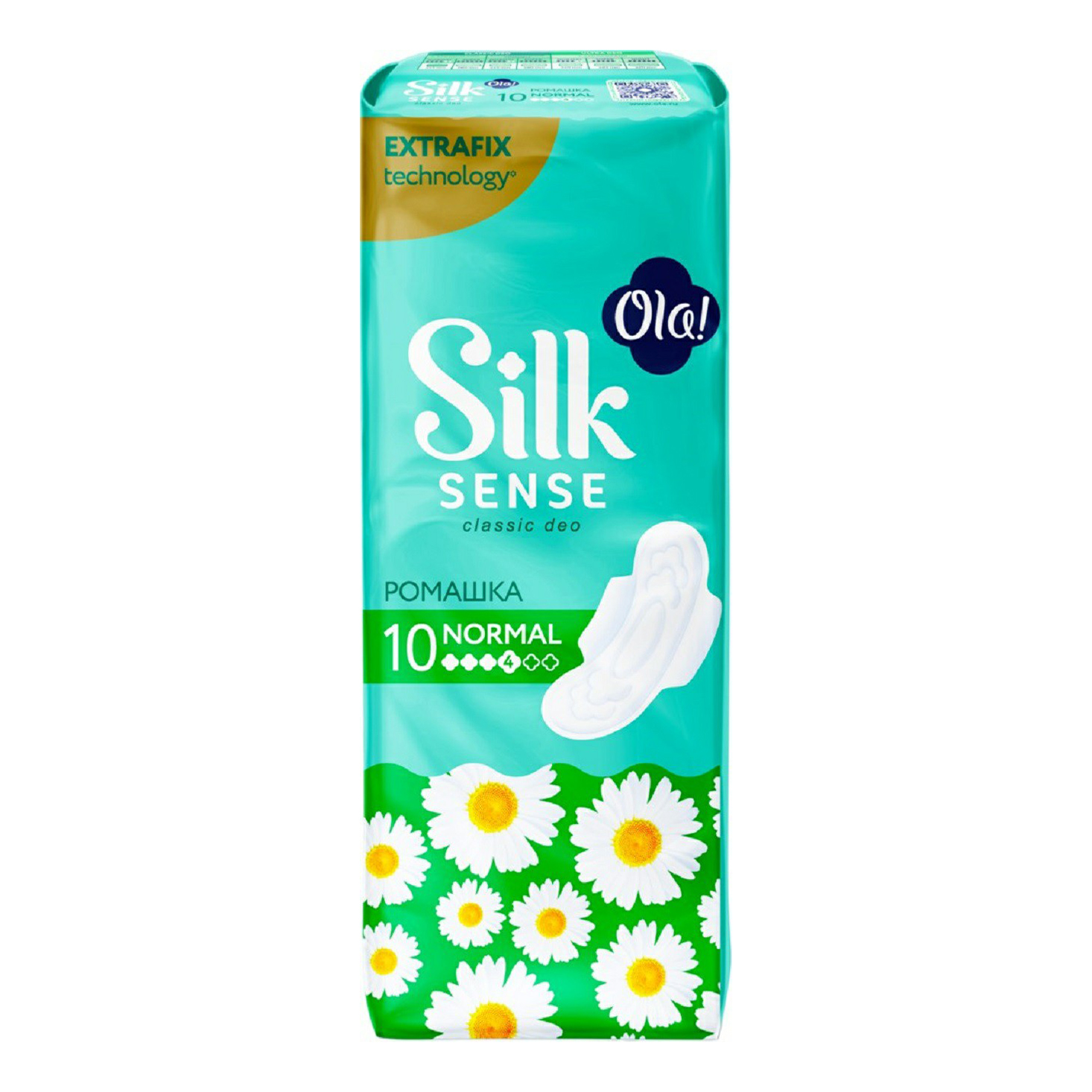 фото Прокладки ola! silk sense classic wings normal ромашка 10 шт