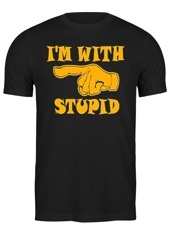 

Футболка мужская Printio I'm with stupid 683243 черная S, Черный, I'm with stupid 683243