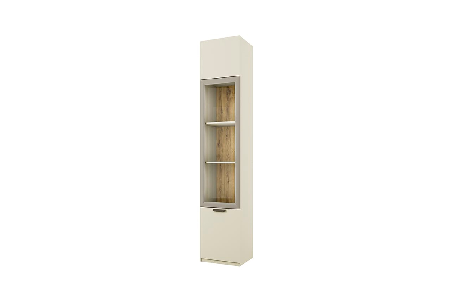 фото Anrex modern, шкаф с витриной 1v2d. цвет перс жемчуг/ирл ликер