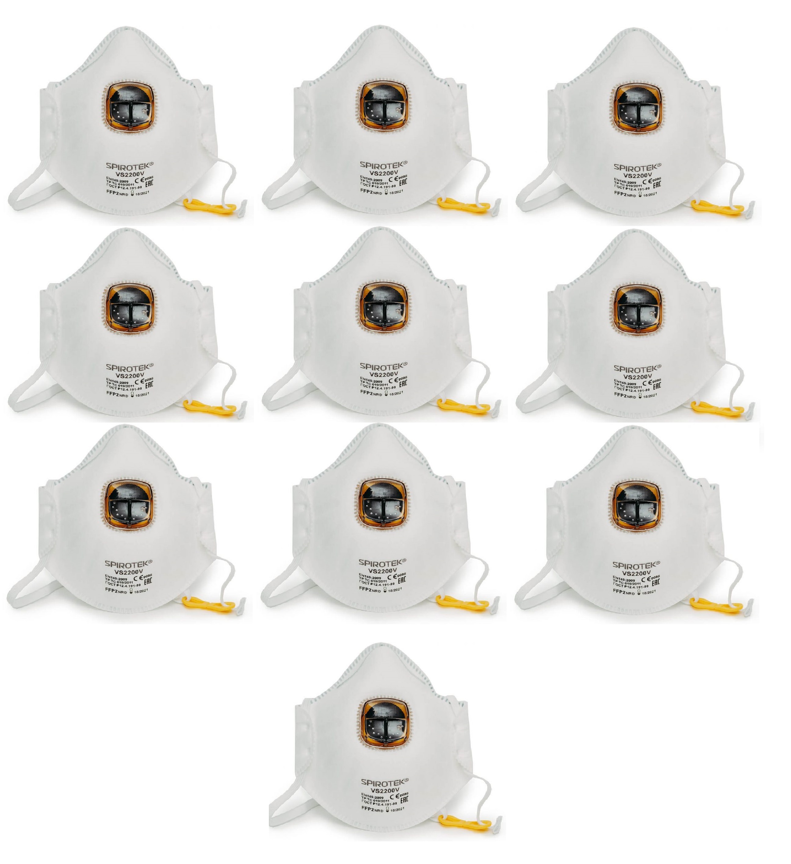 

Респиратор Спиротек 2200V FFP2 10шт, Белый, sprt-2200-10pcs