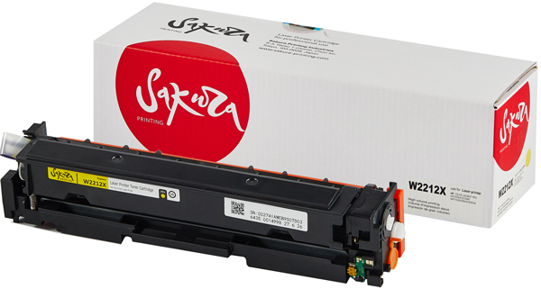 

Тонер-картридж для лазерного принтера SAKURA SAW2212X желтый, совместимый, SAW2212X