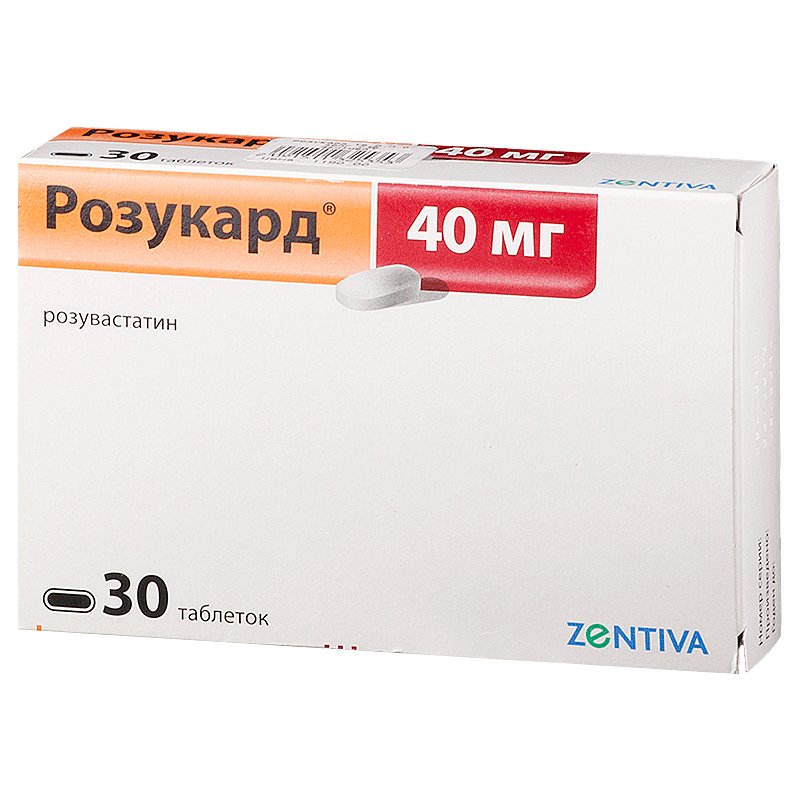 Купить Розукард таблетки 40 мг 30 шт., Zentiva