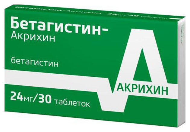 Купить Бетагистин-Акрихин таблетки 24 мг 30 шт., Акрихин АО