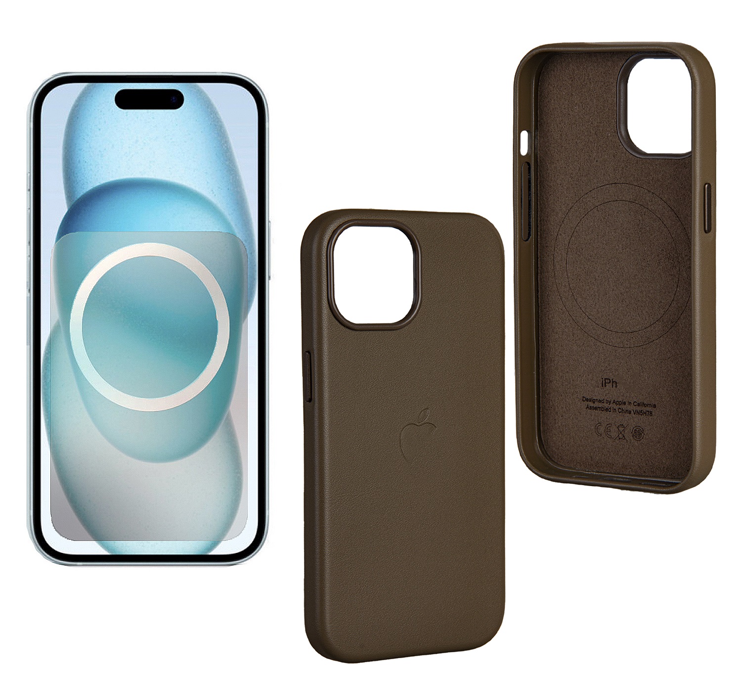 

Чехол для iPhone 15 Leather Case c LOGO Light Brown (IS016727), Коричневый, Чехол для iPhone 15 Leather Case c LOGO Light Brown (IS016727)