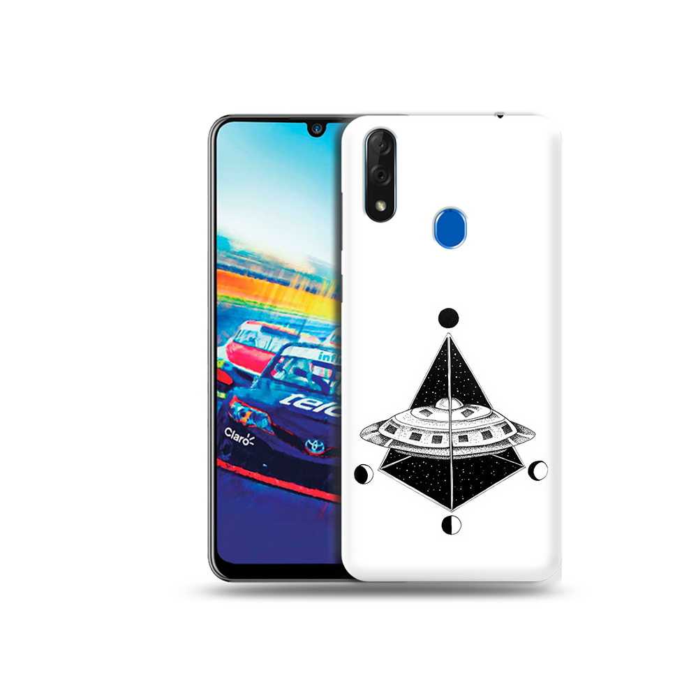 

Чехол MyPads Tocco для ZTE Blade V10 черно белая летающая тарелка (PT136503.455.679), Прозрачный, Tocco