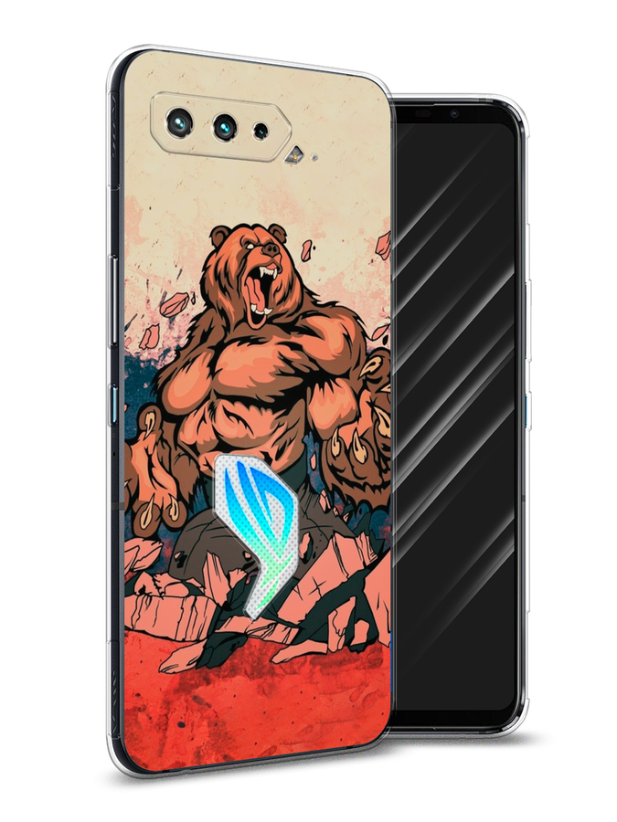 

Чехол Awog на Asus ROG Phone 5S "Медведь с флагом РФ", Коричневый;синий;красный, 44550-2