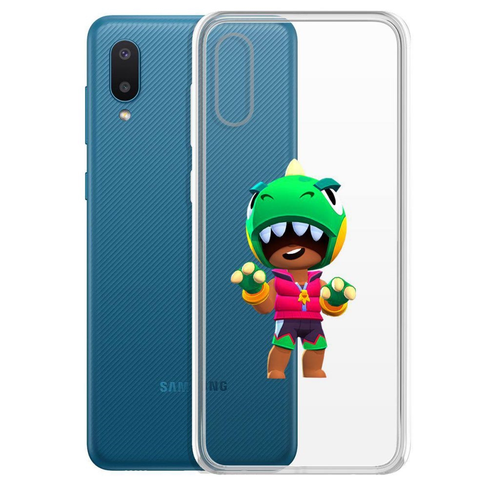 

Чехол-накладка Brawl Stars-Дино Леон для Samsung Galaxy A02 (A022), Прозрачный