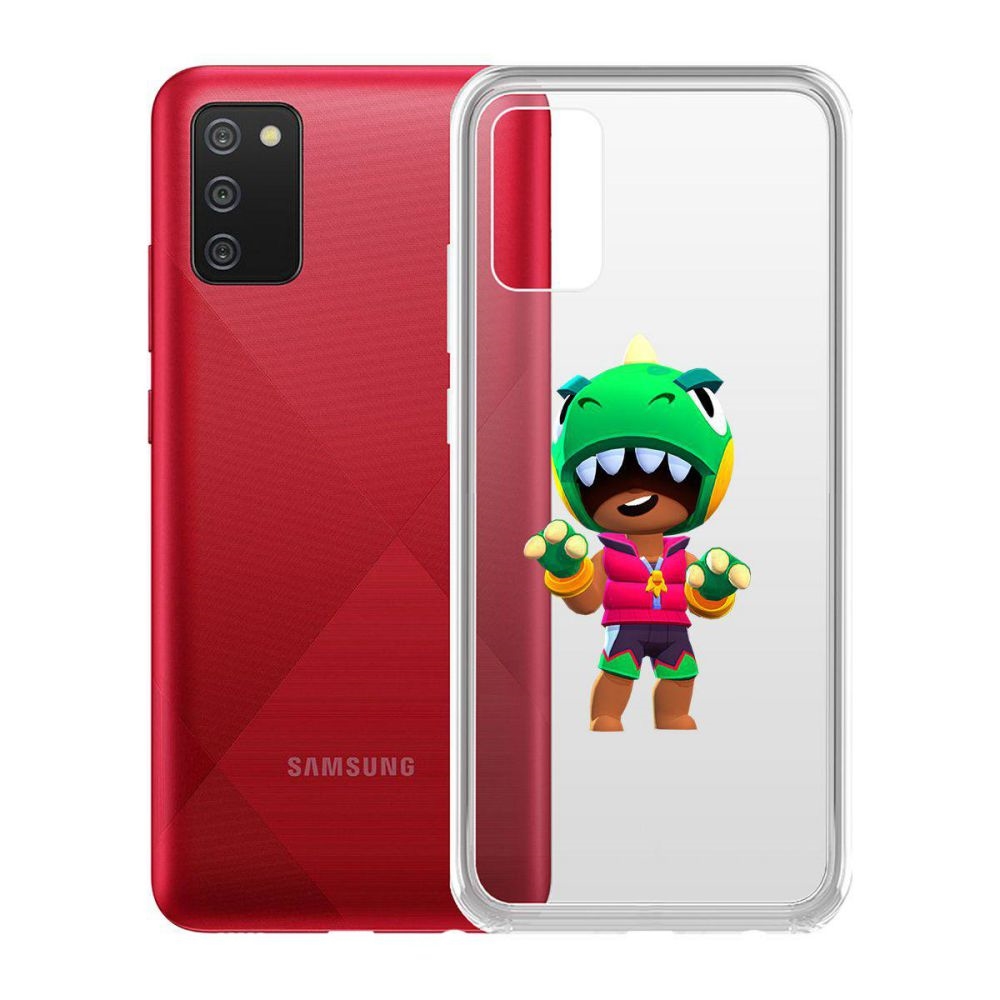 Чехол-накладка Brawl Stars-Дино Леон для Samsung Galaxy A02s (A025)