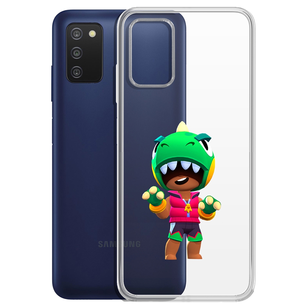 

Чехол-накладка Brawl Stars-Дино Леон для Samsung Galaxy A03s (A037), Прозрачный