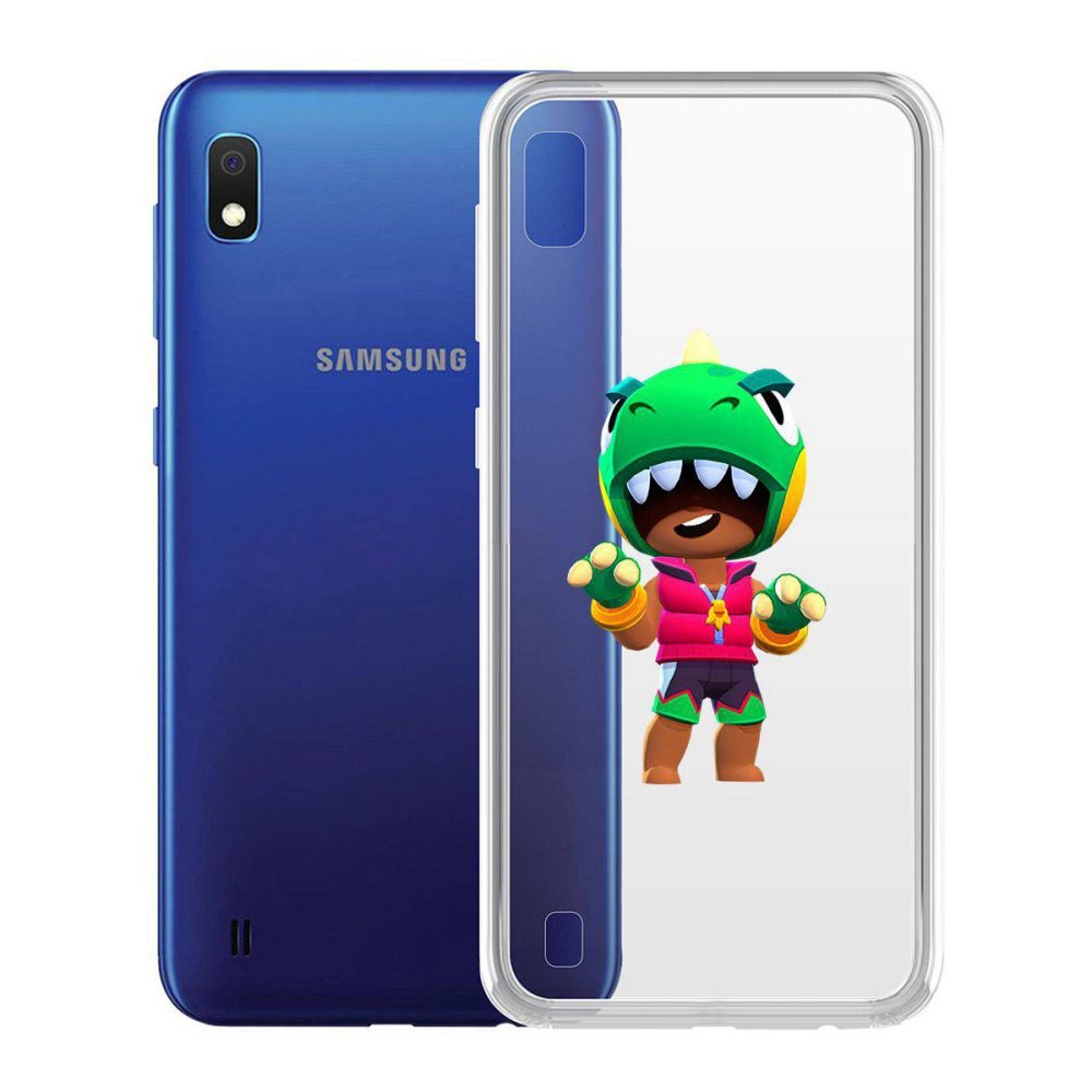 

Чехол-накладка Brawl Stars-Дино Леон для Samsung Galaxy A10 (A105), Прозрачный