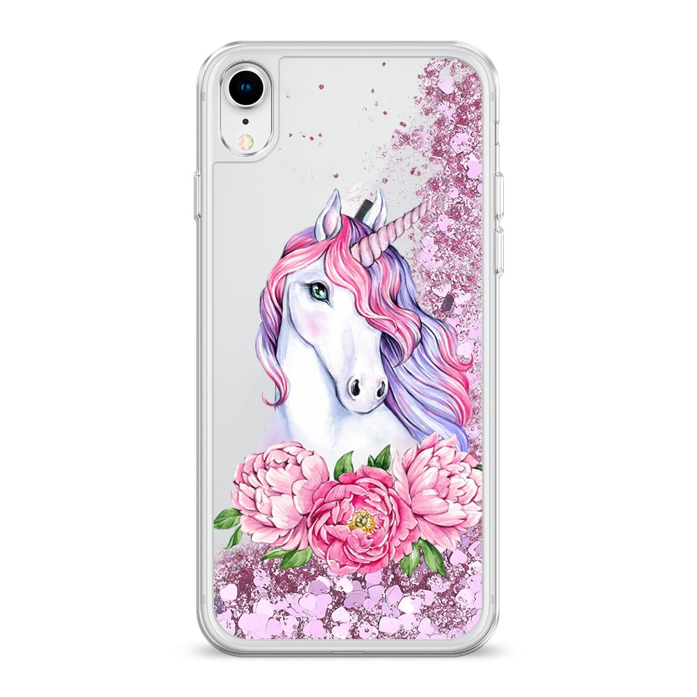 

Чехол Awog на Apple iPhone XR (10R) / Айфон XR (10R) "Единорог с пионами", 12094-1