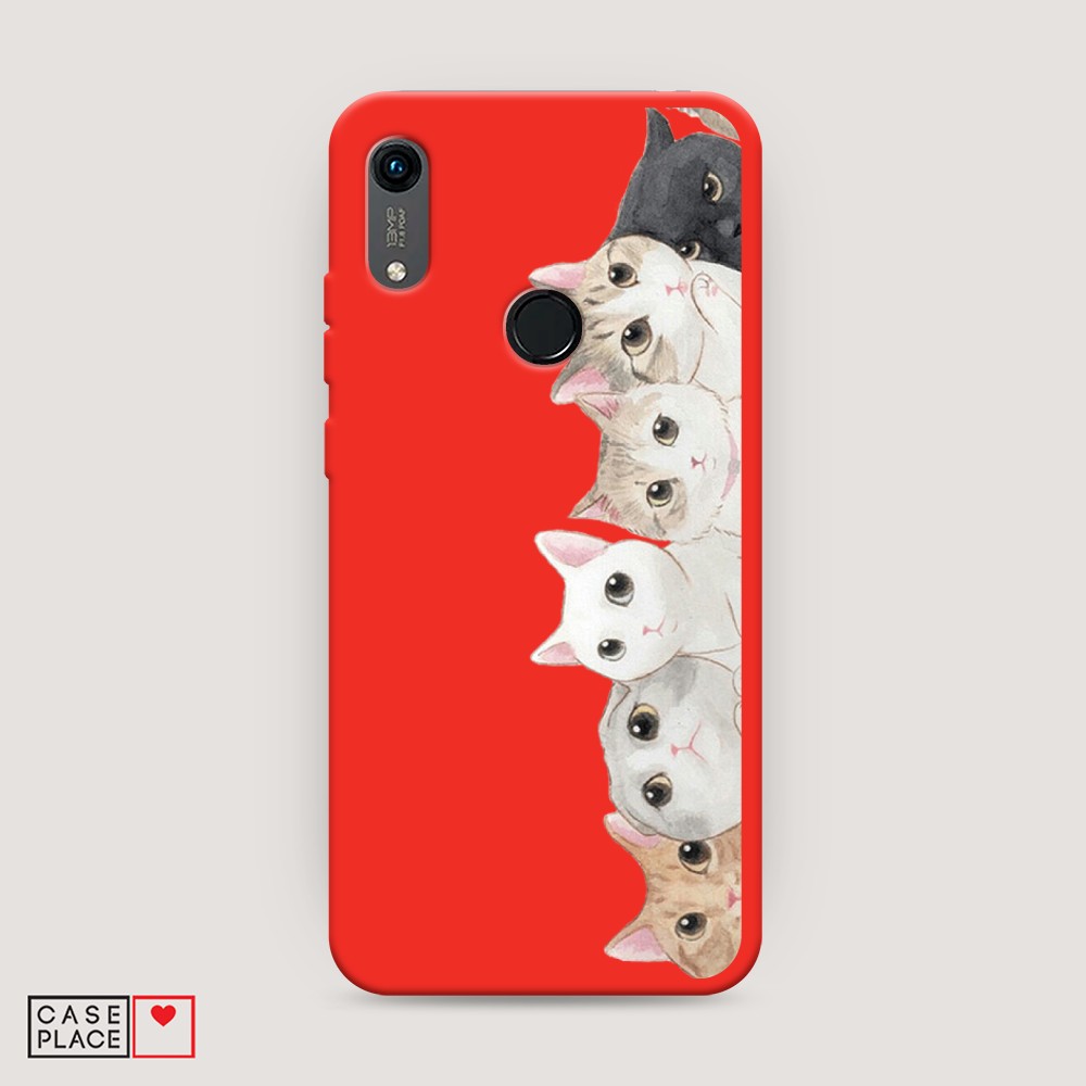 

Матовый силиконовый чехол "Звездочки графика белая" на Honor 7X, Звездочки графика белая