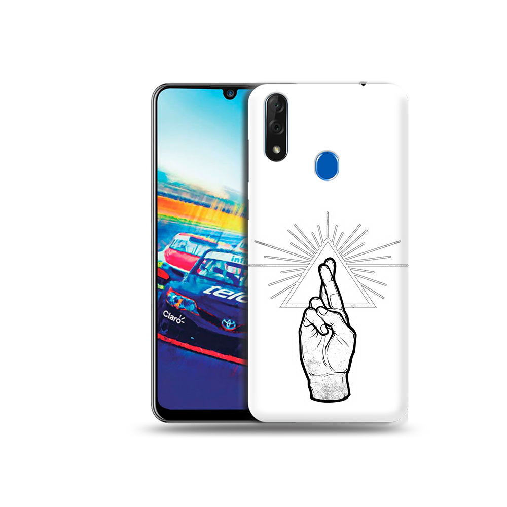 Чехол MyPads Tocco для ZTE Blade V10 черно белая рука (PT136503.455.681)