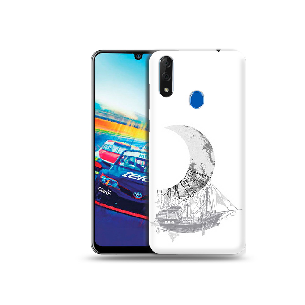 

Чехол MyPads Tocco для ZTE Blade V10 черно белый корабль полумесяц (PT136503.455.684), Прозрачный, Tocco