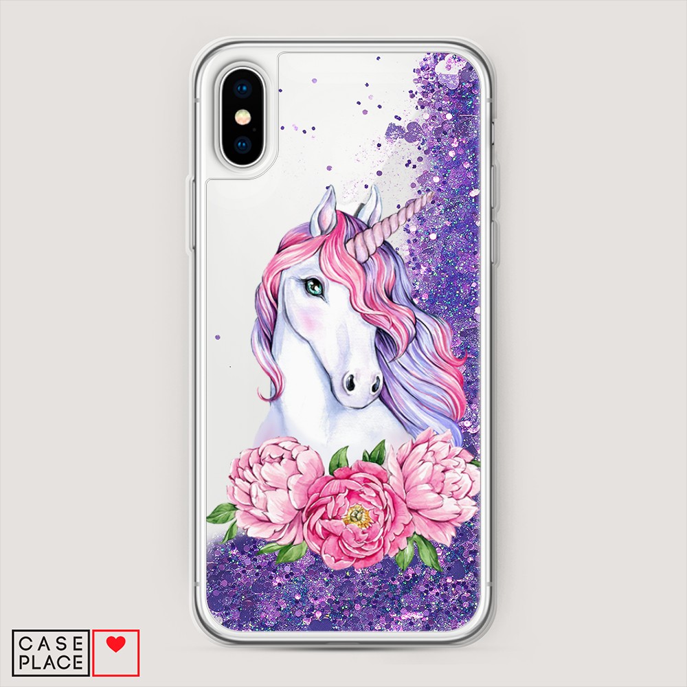 

Чехол Awog на Apple iPhone XS Max (10S Max) / Айфон XS Max (10S Max) "Единорог с пионами", Разноцветный, 11992-1