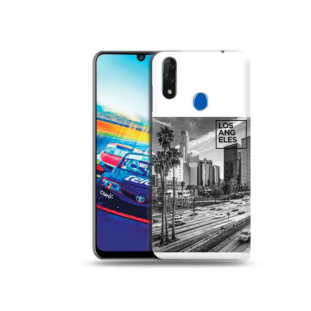 Чехол MyPads Tocco для ZTE Blade V10 черно белый лос анджелес (PT136503.455.685)