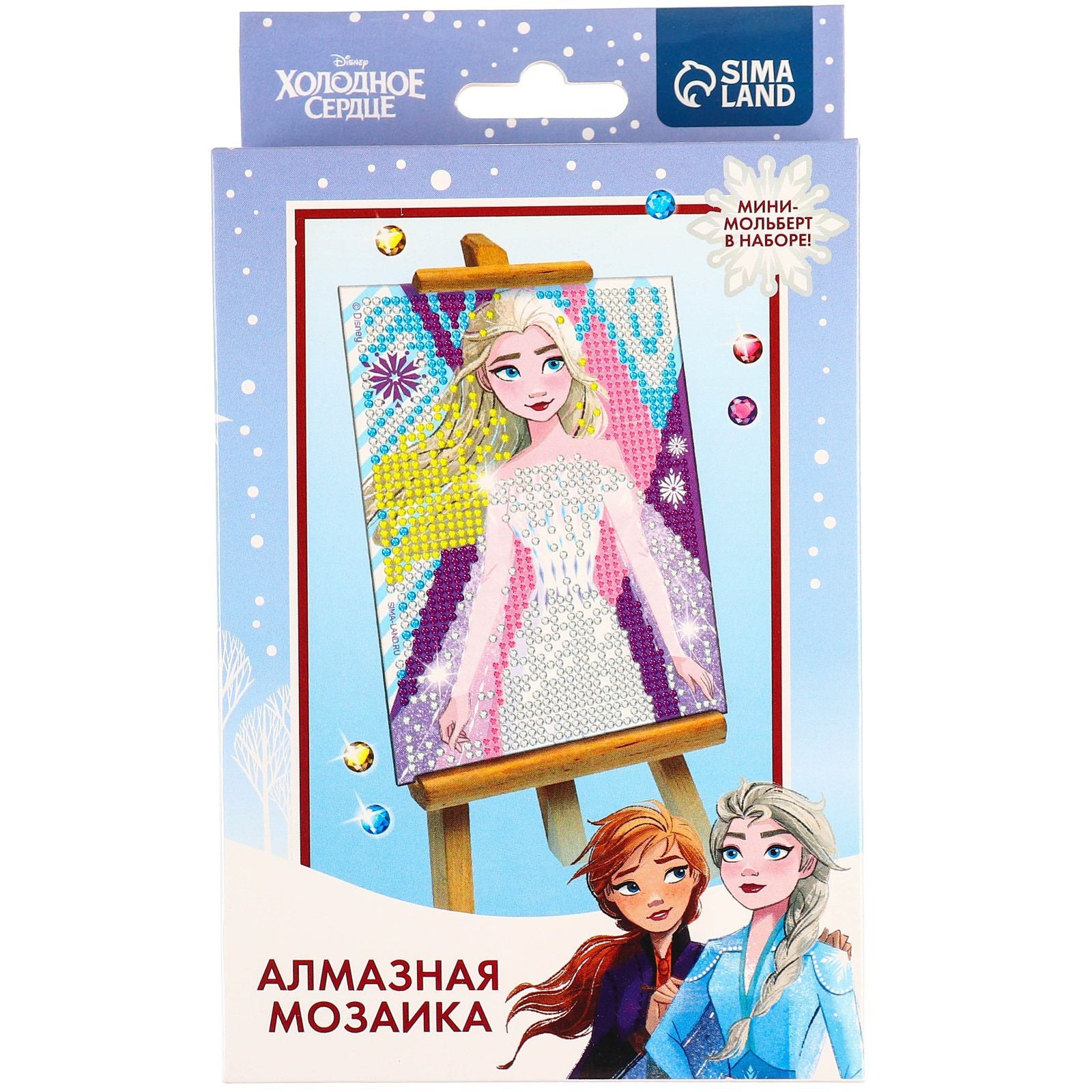 Алмазная мозаика Disney Анна и Эльза, 16х10,5 см