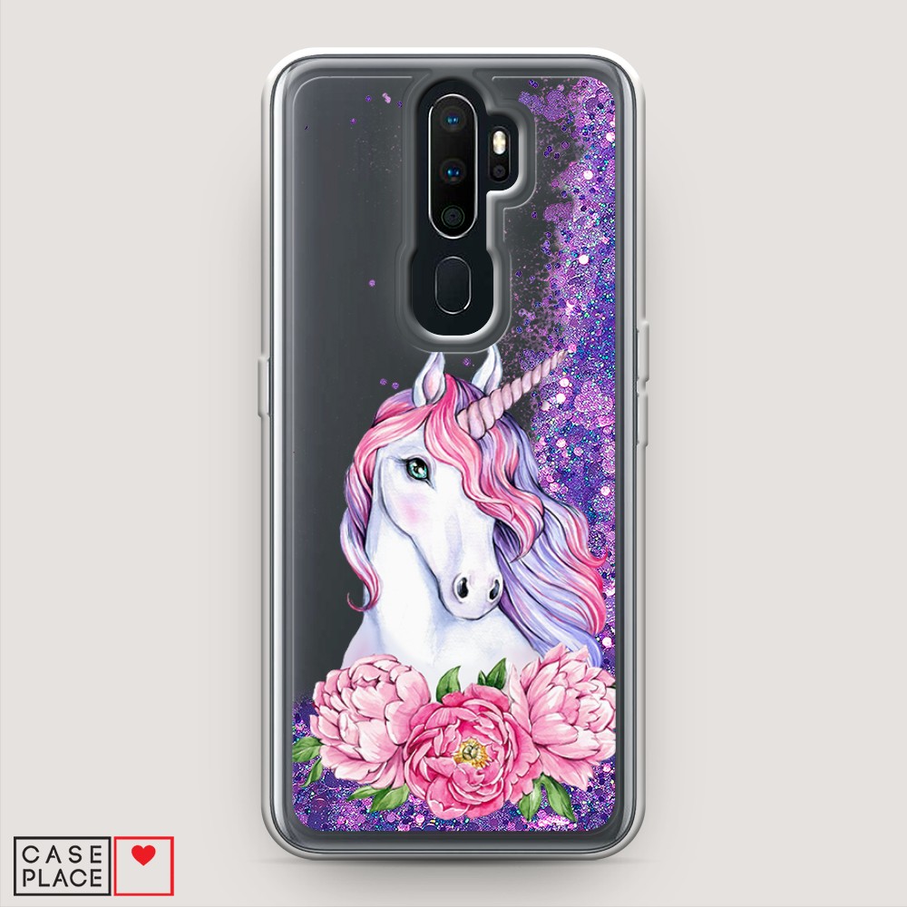 

Чехол Awog на Oppo A5/A9 2020 "Единорог с пионами", Разноцветный, 251992-1