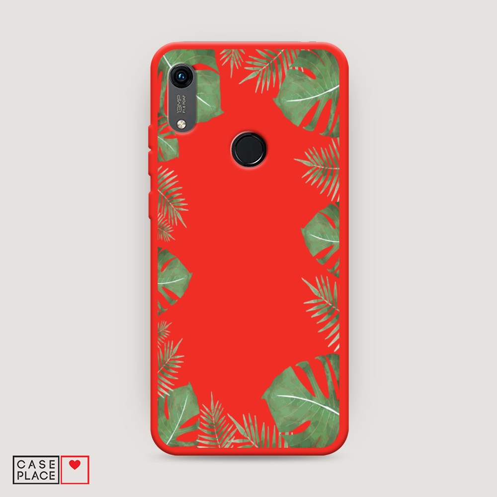 

Чехол Awog на Huawei Y6 2019/Honor 8a/8a Pro/Y6s "Листья папоротника рамка", Разноцветный, 68753-1