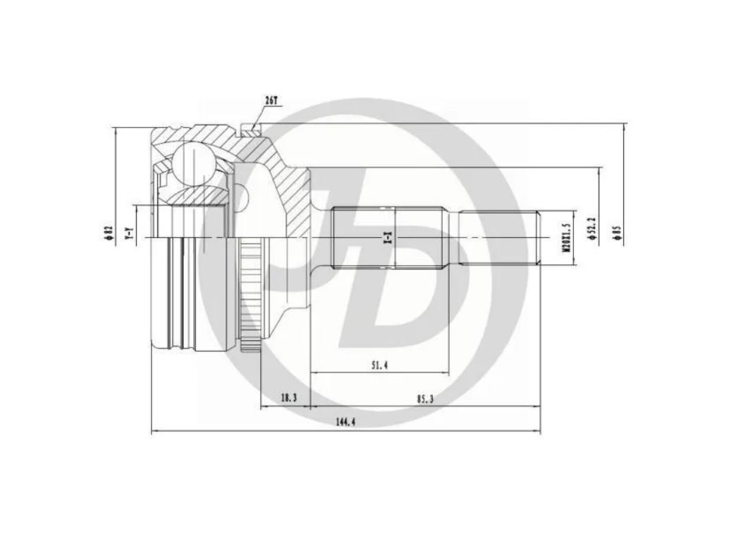 

JUST DRIVE ШРУС внешний ABS 151378 1шт