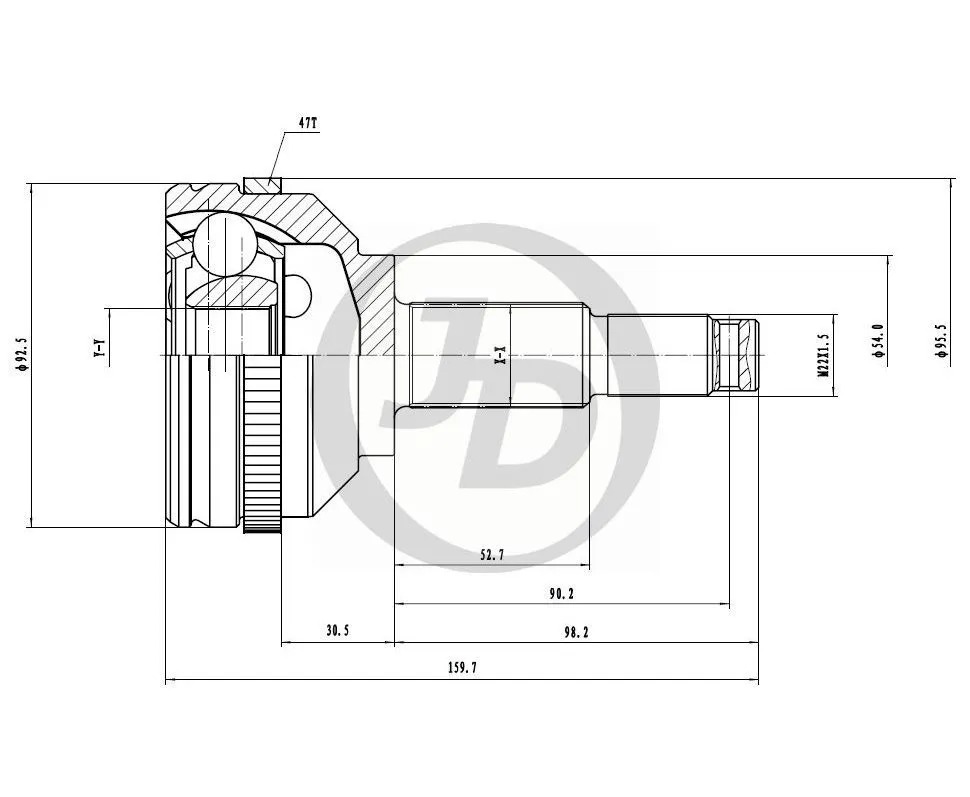 

JUST DRIVE ШРУС внешний ABS 151512 1шт