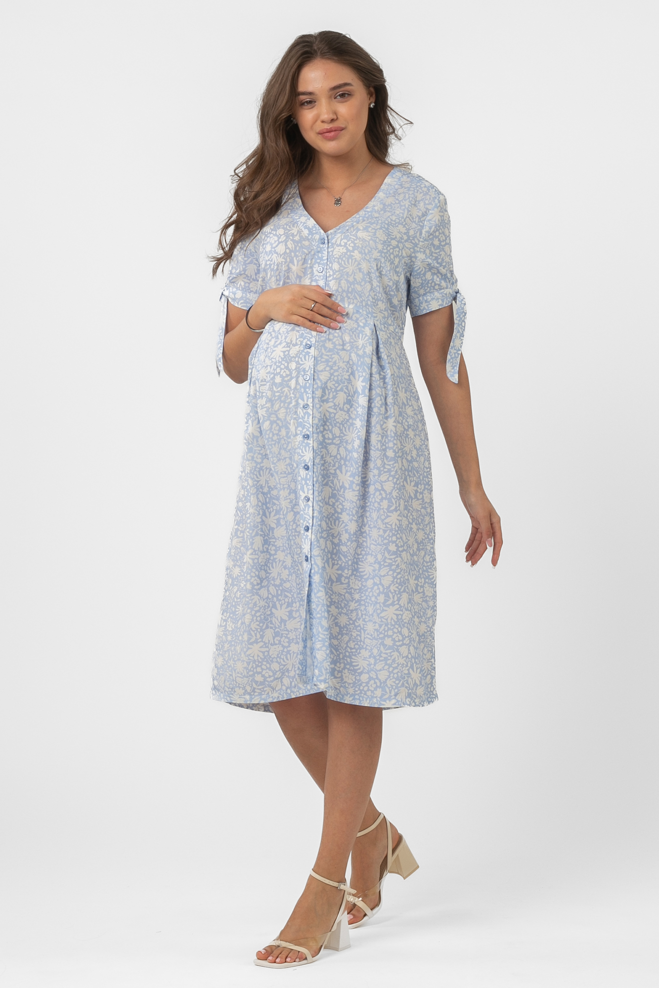 Платье для беременных женское Mama's fantasy 08-61723MF голубое 46 RU