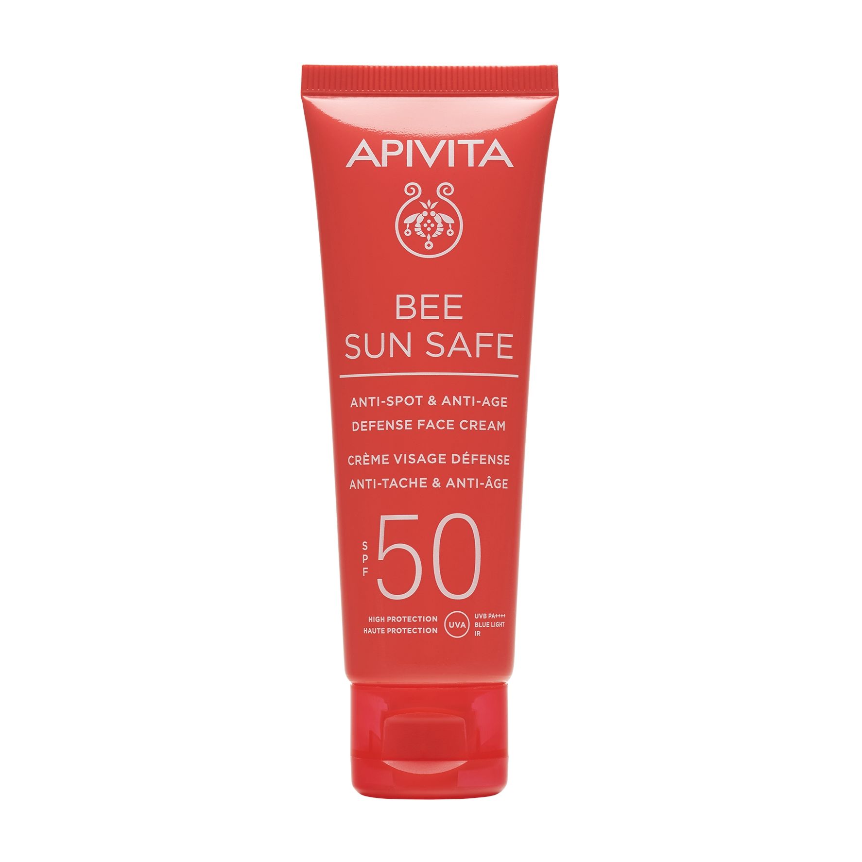 Солнцезащитный крем Apivita Bee Sun Safe Anti-Spot and Anti-Age Defense Face Cream SPF 50