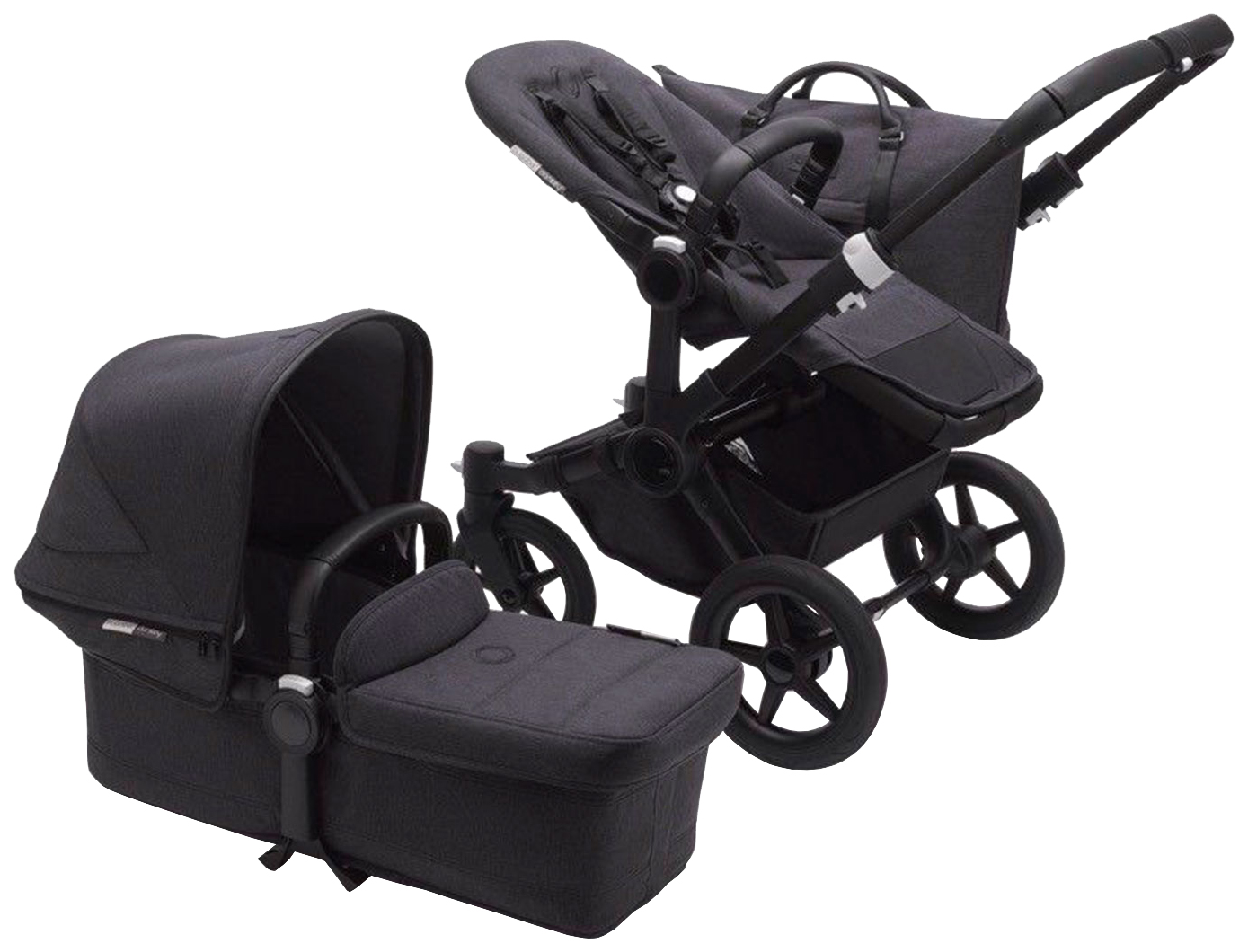 

Коляска 2 в1 Bugaboo Donkey 3 Complete Mineral BLACK/WASHED BLACK 189154MC01, Donkey 3 Complete