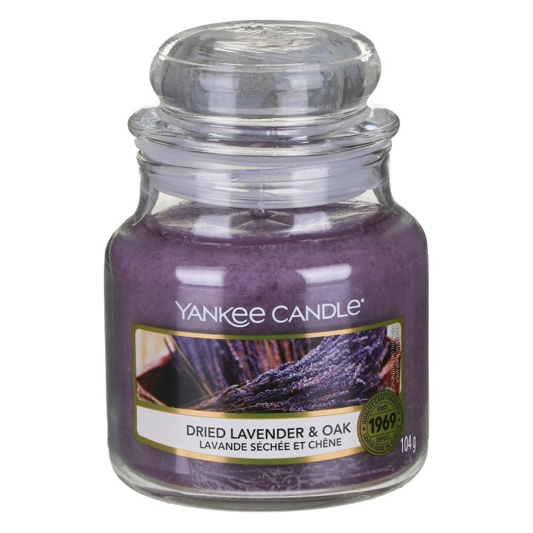 фото Свеча ароматическая yankee candle dried lavender & oak кора дуба и лаванда 25-40 ч