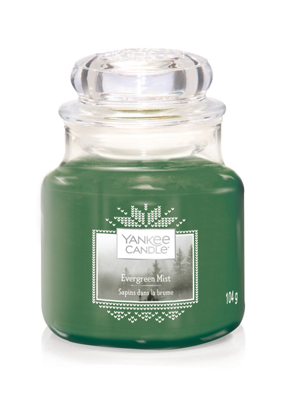 фото Свеча ароматическая yankee candle evergreeen mist вечно-зеленая хвоя 25-40 ч