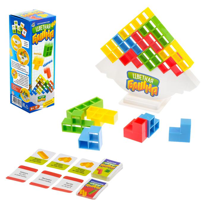 фото Настольная игра на аккуратность лас играс цветная башня