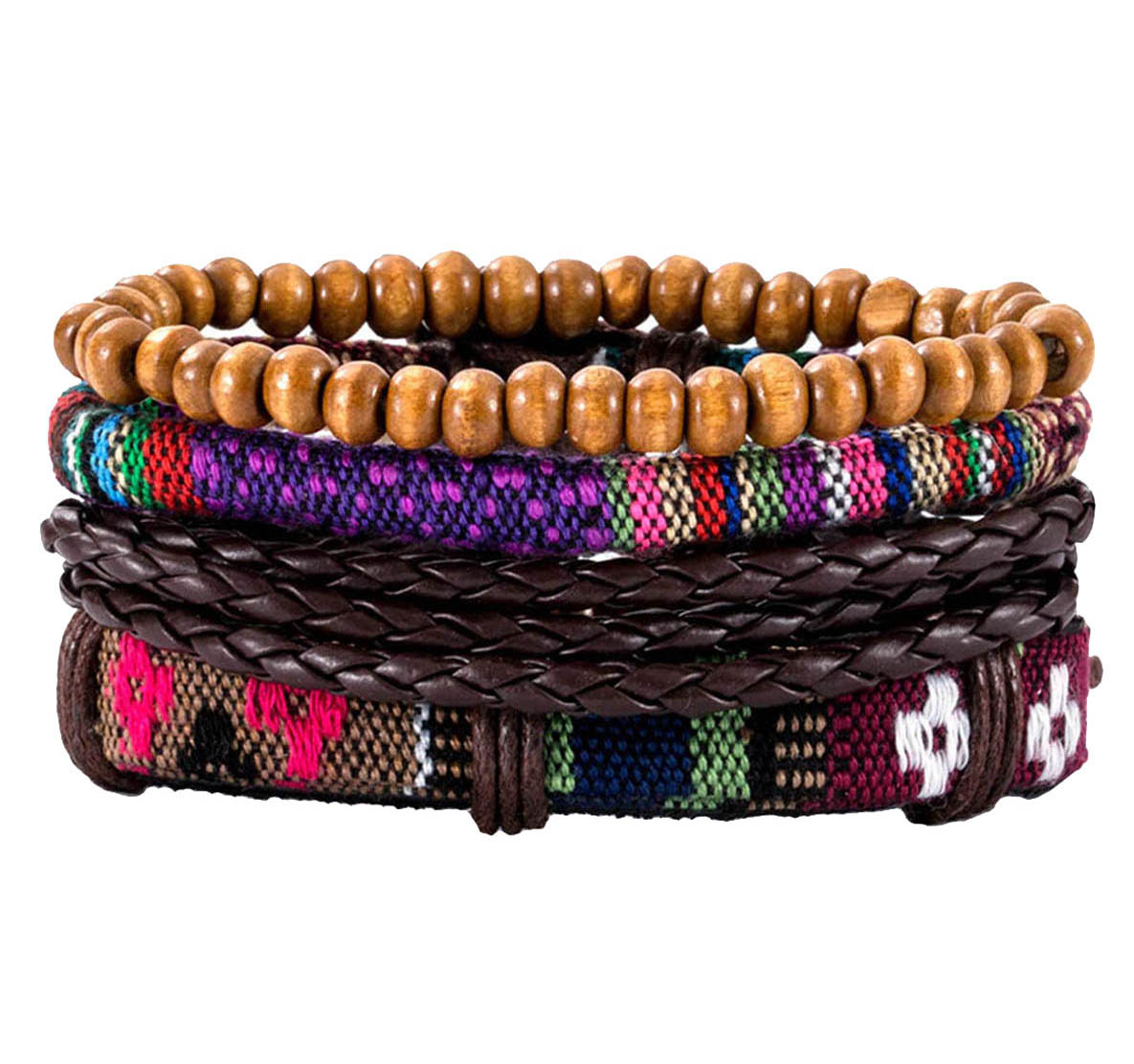 

Женский кожаный браслет Fashion Jewerly V29-17-3 разноцветный, V29-17-3