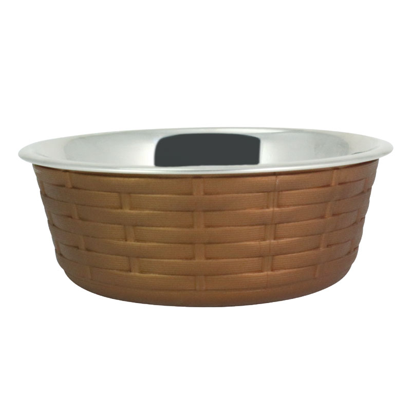 фото Миска для животных foxie woven fusion bowl металлическая 1,6л