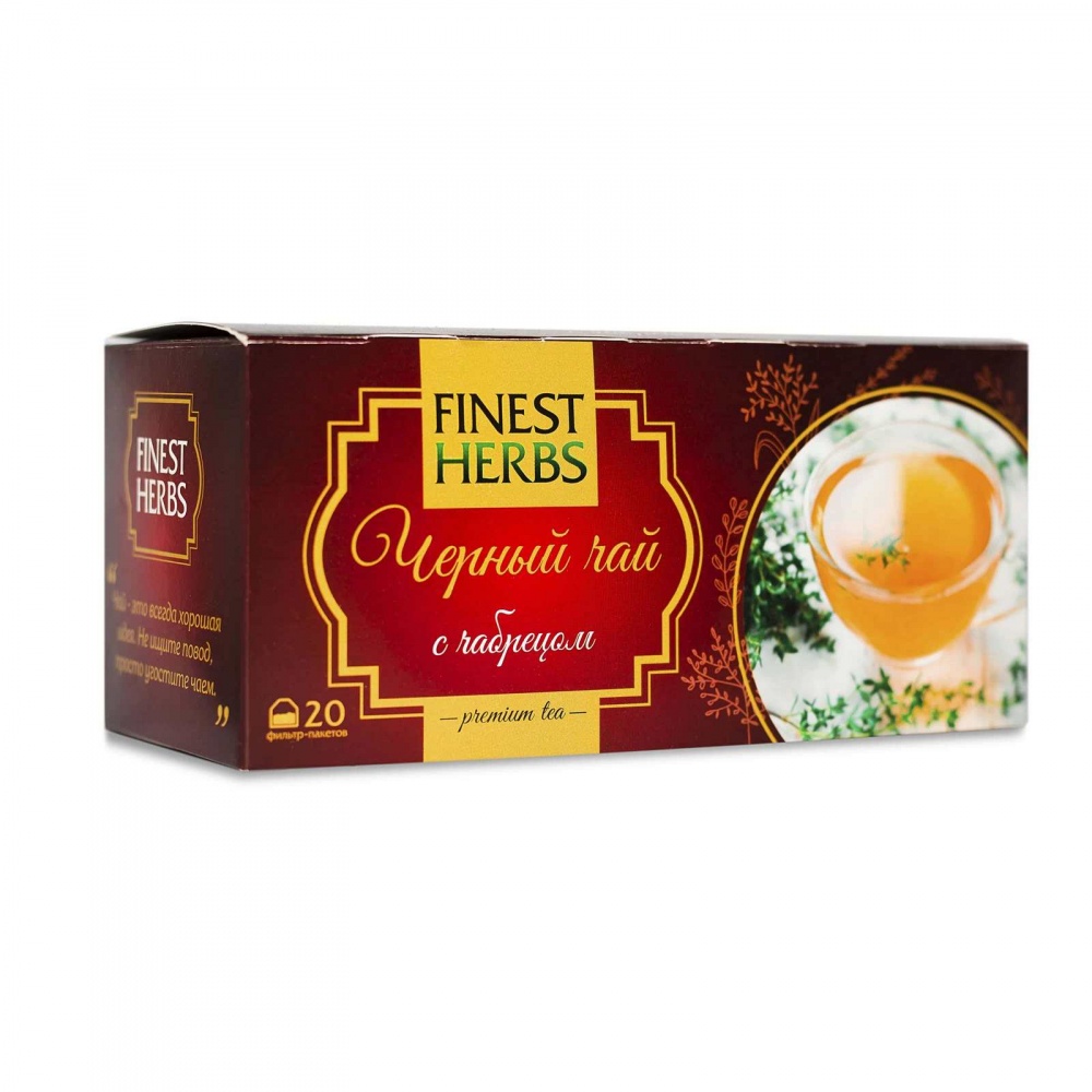 

Чай Finest Herbs "Чёрный чай с чабрецом", 30 гр