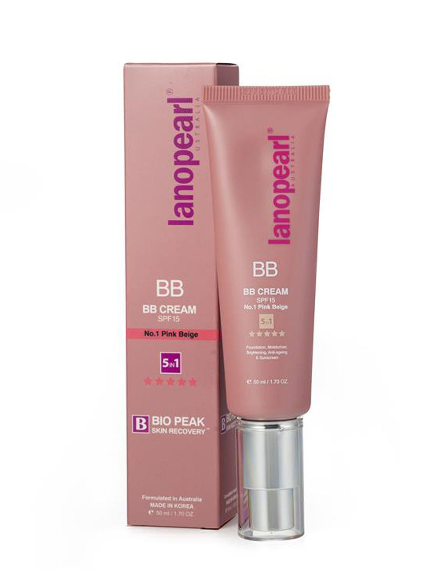 фото Lanopearl bb-крем розово-бежевый 5 в 1 bb cream spf 15 no.1, 50 мл