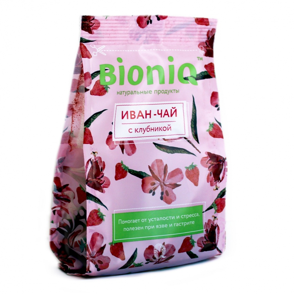 

Чай травяной BioniQ Иван-чай с клубникой, 35 гр