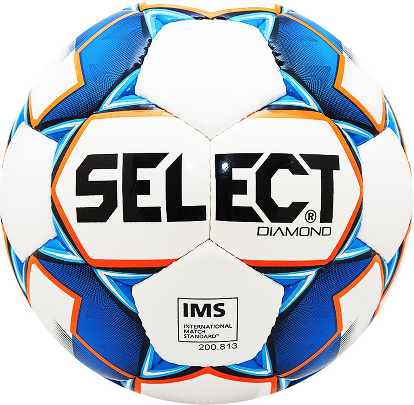 фото Футбольный мяч select diamond ims №3 белый/оранжевый/синий