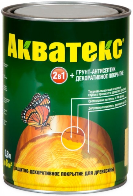 Акватекс пропитка для древесины, ваниль 0,8л