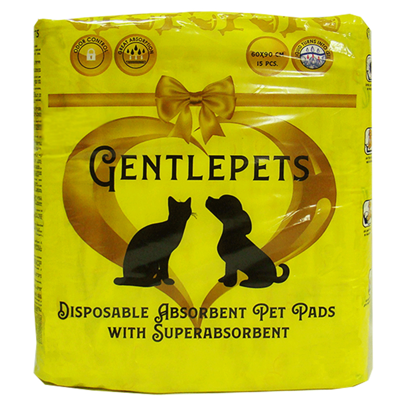 фото Подстилки для животных gentlepets впитывающие,с суперабсорбентом, 60х90см 15шт