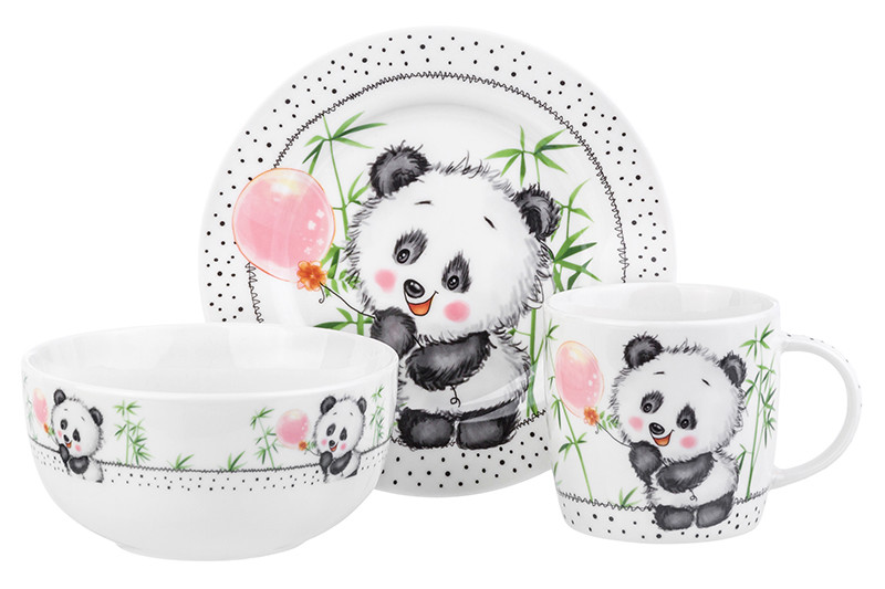 фото Набор посуды elan gallery панда, 3 предмета