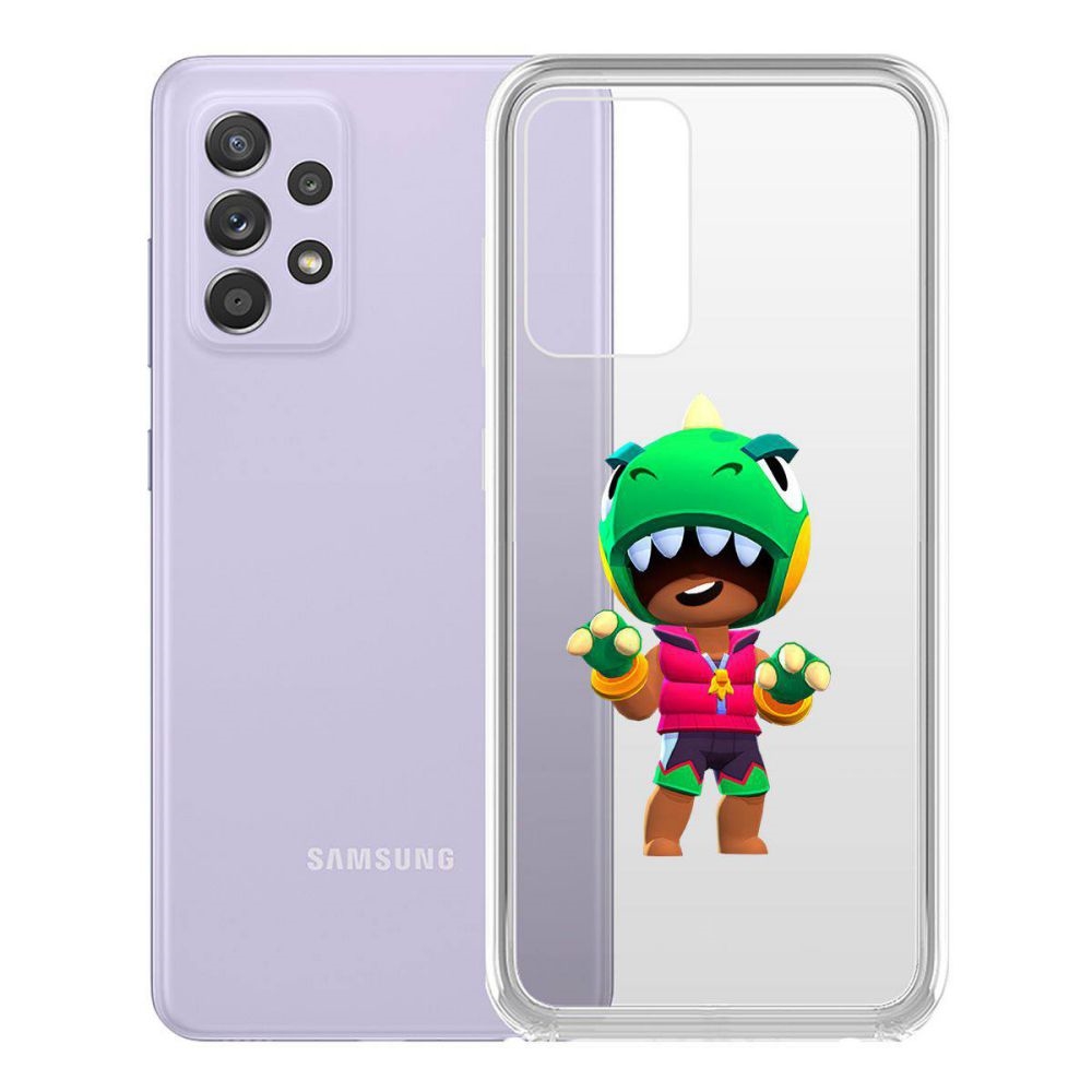 

Чехол-накладка Brawl Stars-Дино Леон для Samsung Galaxy A52 (A525), Прозрачный