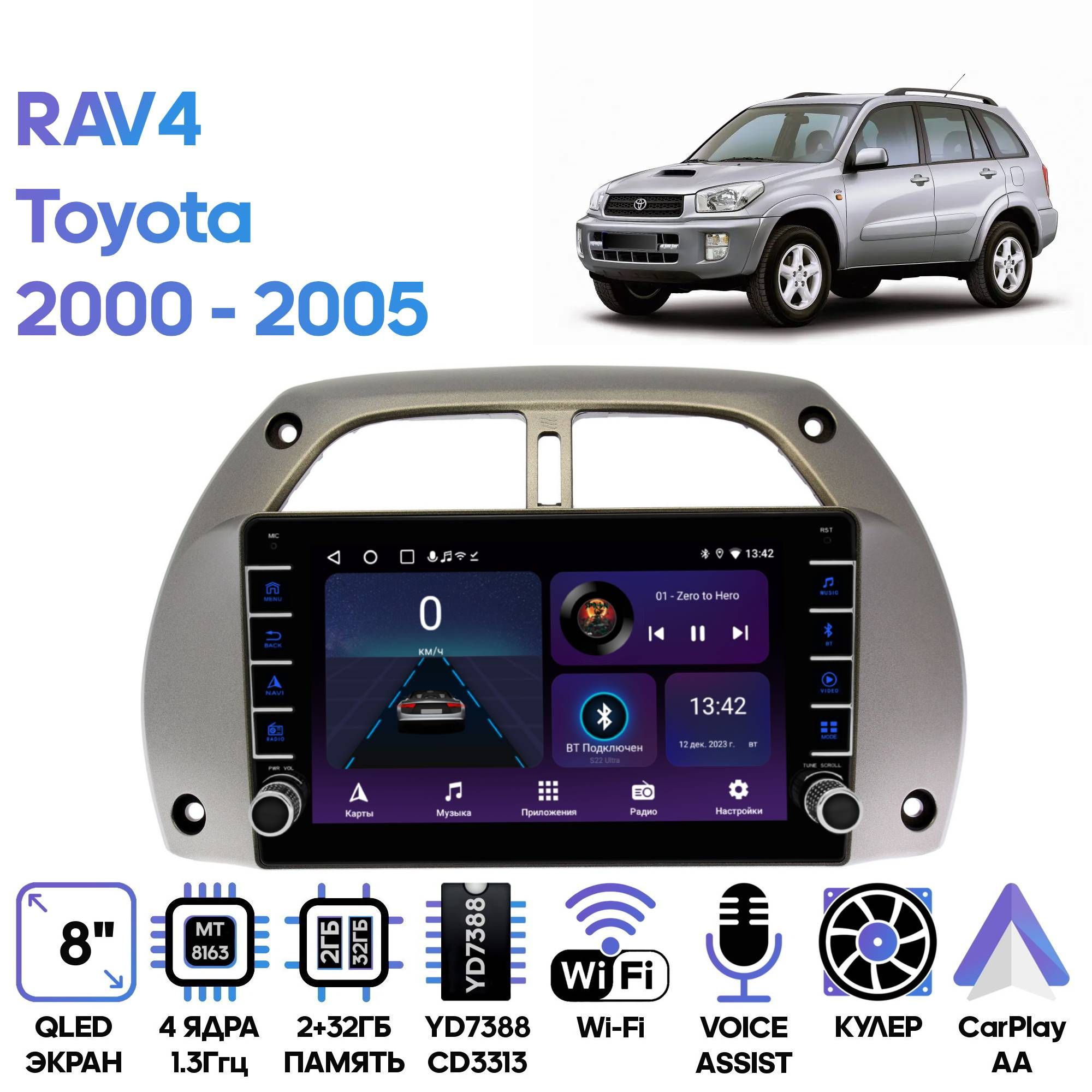 

Магнитола Wide Media для Toyota RAV4 2000 - 2005 / LC9277ON-2/32B