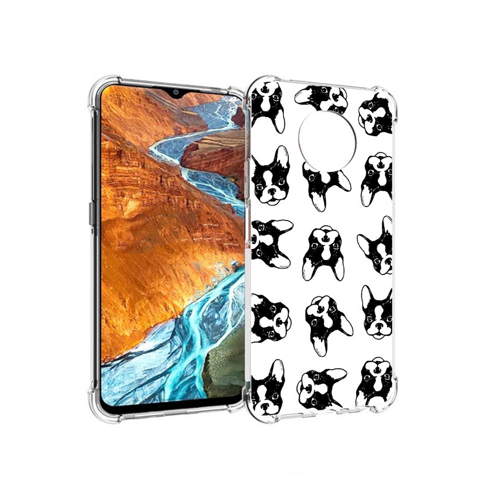 

Чехол MyPads Tocco для Nokia G300 черно белые собачки (PT224563.108.683), Прозрачный, Tocco