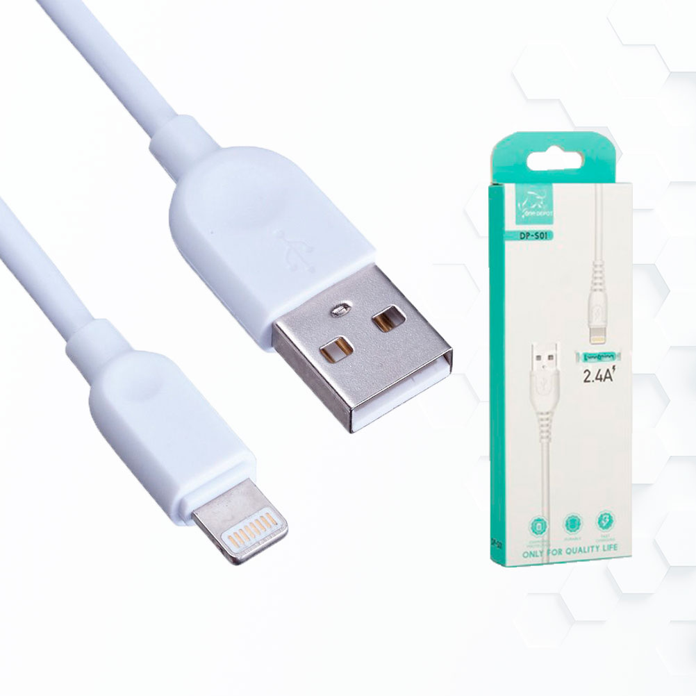 

Кабель lightning - usb One Depot 1 м белый
