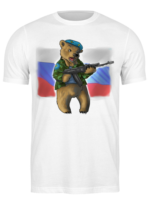 

Футболка мужская Printio Russian bear 933974 белая S, Белый, Russian bear 933974