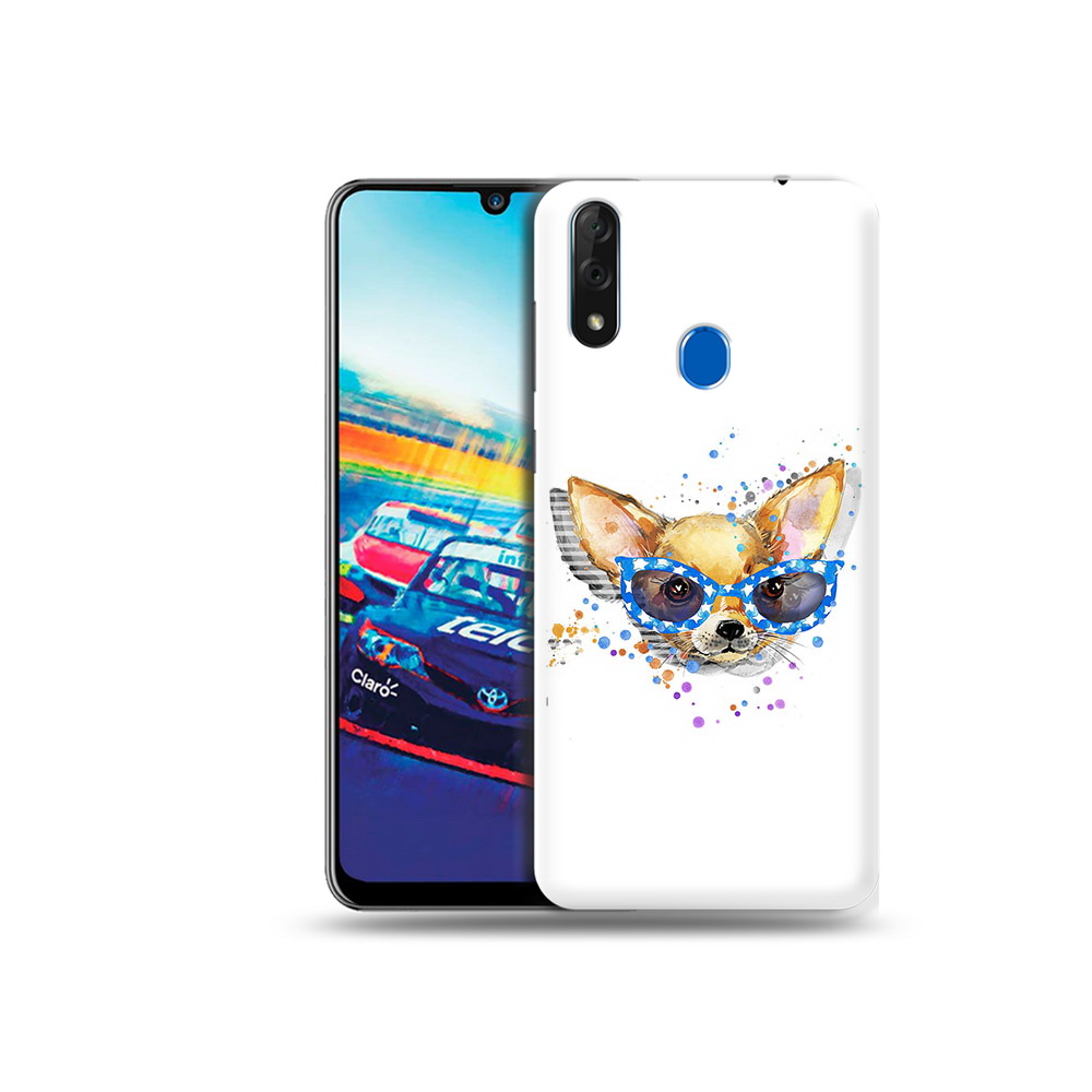 

Чехол MyPads Tocco для ZTE Blade V10 чихуа-хуа в очках (PT136503.455.691), Прозрачный, Tocco