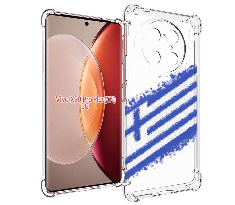 

Чехол MyPads флаг Греции для Vivo X90 Pro Plus, Прозрачный, Tocco
