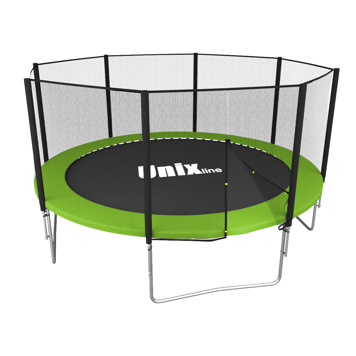 фото Батут unix line simple 10 ft green (outside) с лестницей