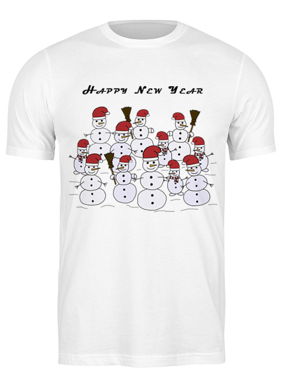 

Футболка мужская Printio С новым годом белая XL, Белый, С новым годом